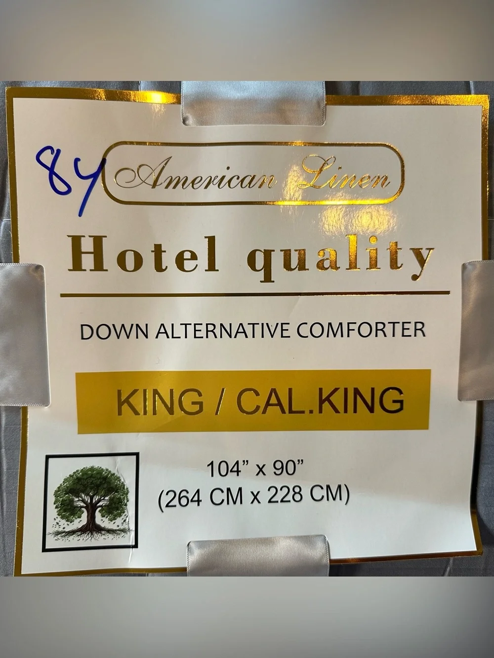 King/Cal. King 100% Cotton Down Alternative Comforter -NIP